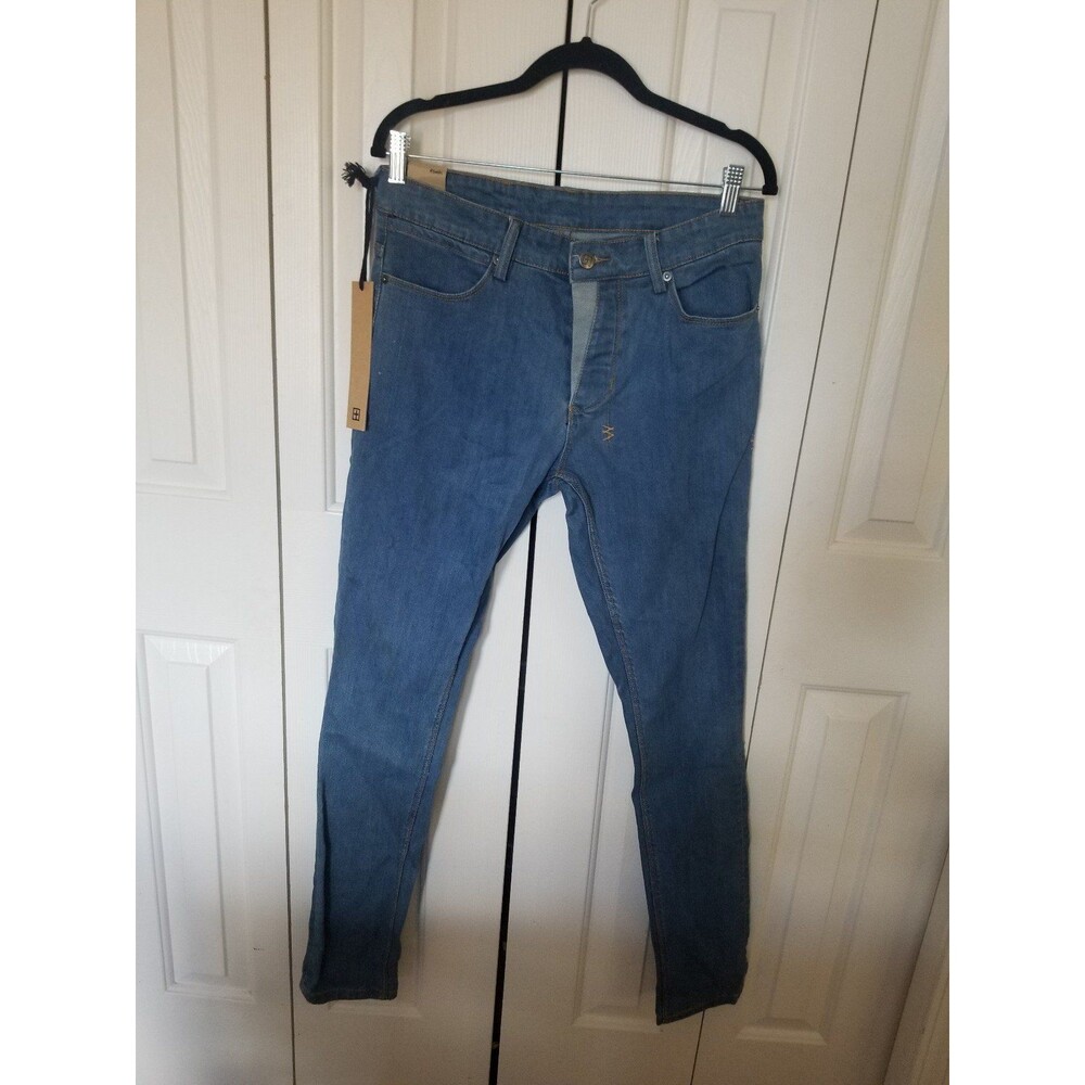 Ksubi Jean's mens Van winkle embroidered 33 super skinny leg blue
